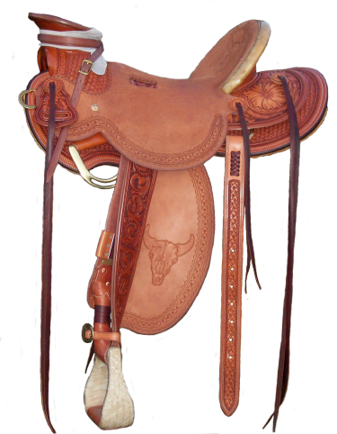Charro Post Horn Saddle - Handmade saddles by Sandhills Saddlery